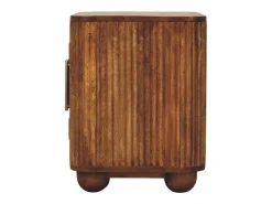 Artisan Furniture Madera maciza Aparador mini Solis acanalado