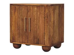 Artisan Furniture Madera maciza Aparador mini Solis acanalado