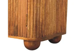 Artisan Furniture Madera maciza Aparador mini Solis acanalado