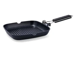 Asador Ebano Quid con asa plegable aluminio fundido 24 cm