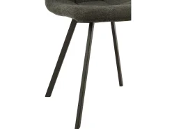 Babette silla de metal y tela gris oscuro L 54 cm