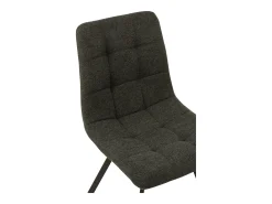 Babette silla de metal y tela gris oscuro L 54 cm