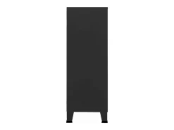 Baúl de almacenaje industrial metal negro 75x40x115 cm ES428667