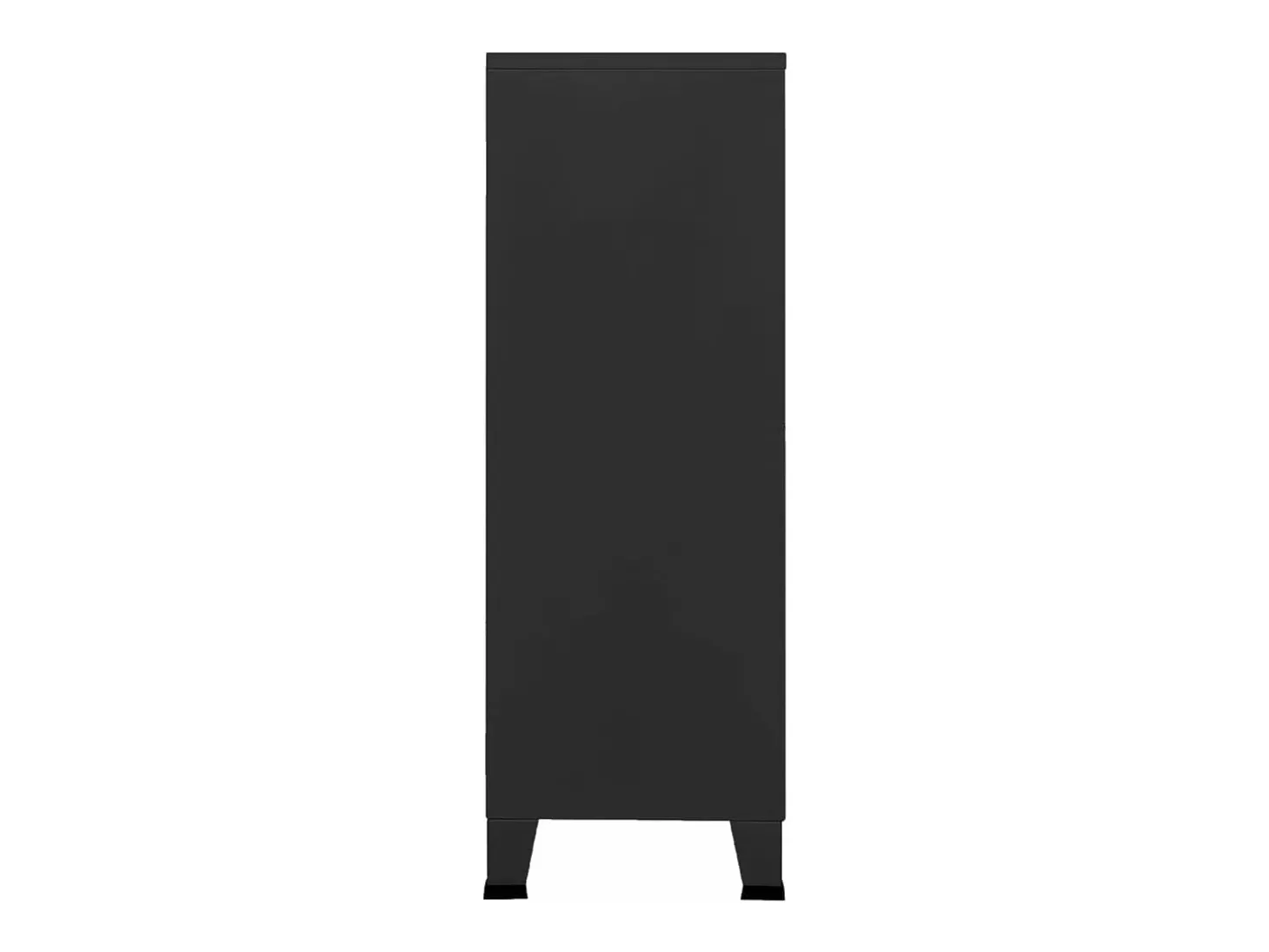 Baúl de almacenaje industrial metal negro 75x40x115 cm ES428667