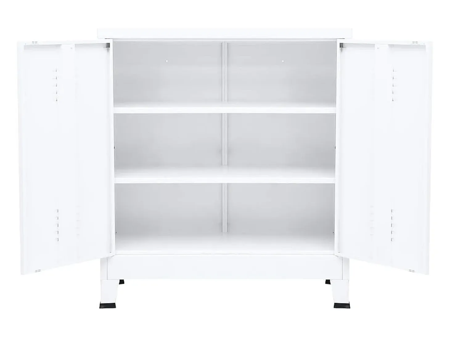 Baúl de almacenaje industrial acero blanco 90x40x100 cm ES891643