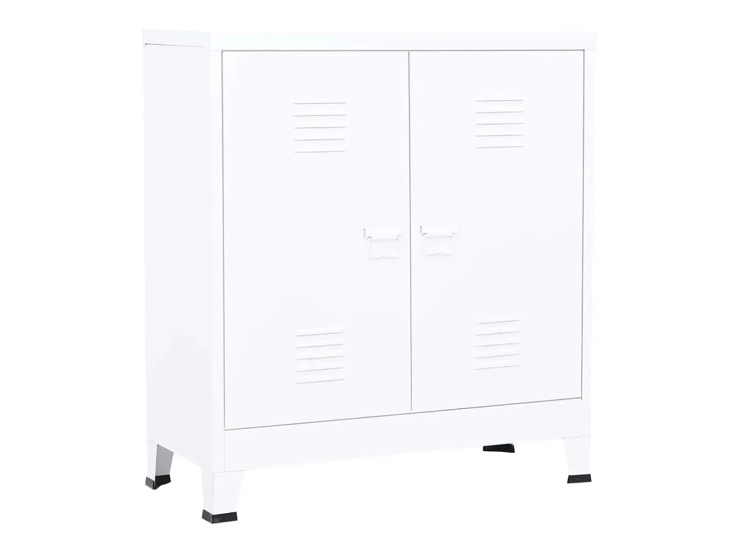 Baúl de almacenaje industrial acero blanco 90x40x100 cm ES891643