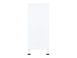 Baúl de almacenaje industrial acero blanco 90x40x100 cm ES891643