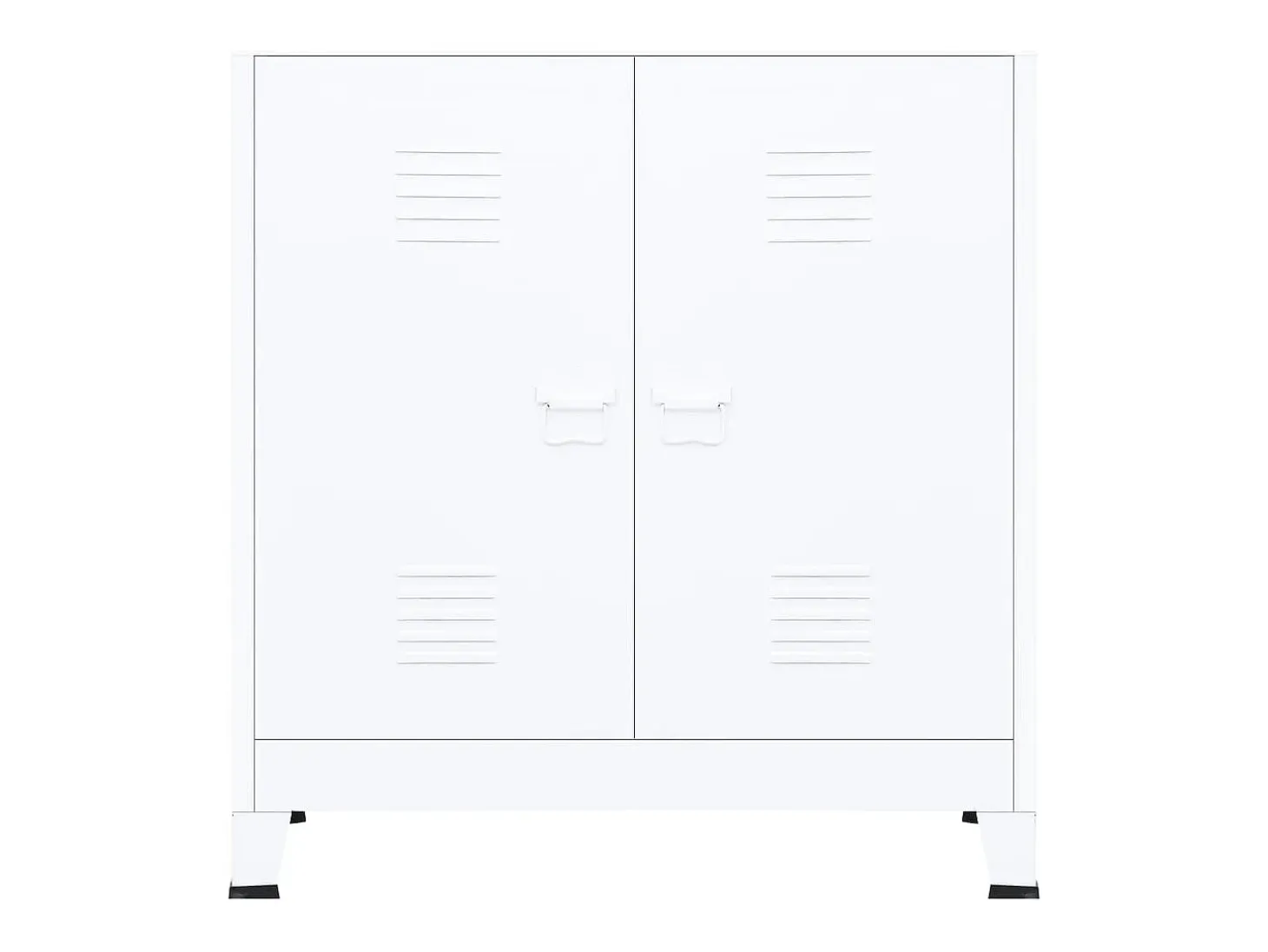 Baúl de almacenaje industrial acero blanco 90x40x100 cm ES891643