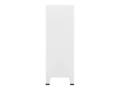 Baúl de almacenaje industrial metal blanco 75x40x115 cm ES376607