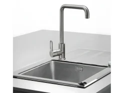 Baltic Mezclador de fregadero estilo acero inoxidable Essebagno