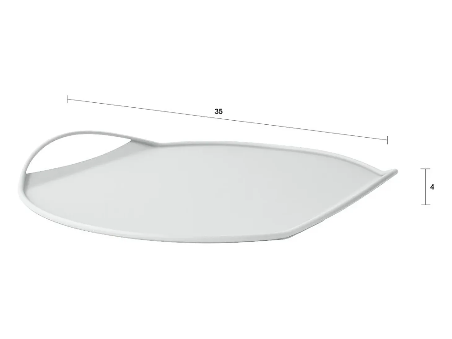 Bandeja de metal para servir con diseño moderno Tab - Negro