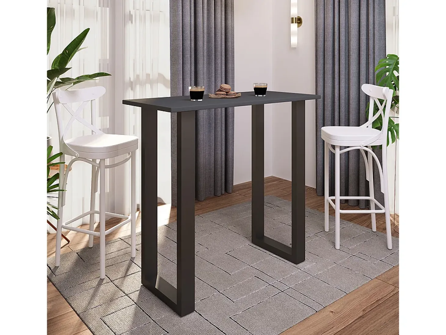 Barbacoa Xona Negro / Roble Sonoma AL. 102 x AN. 110 x P. 50 cm