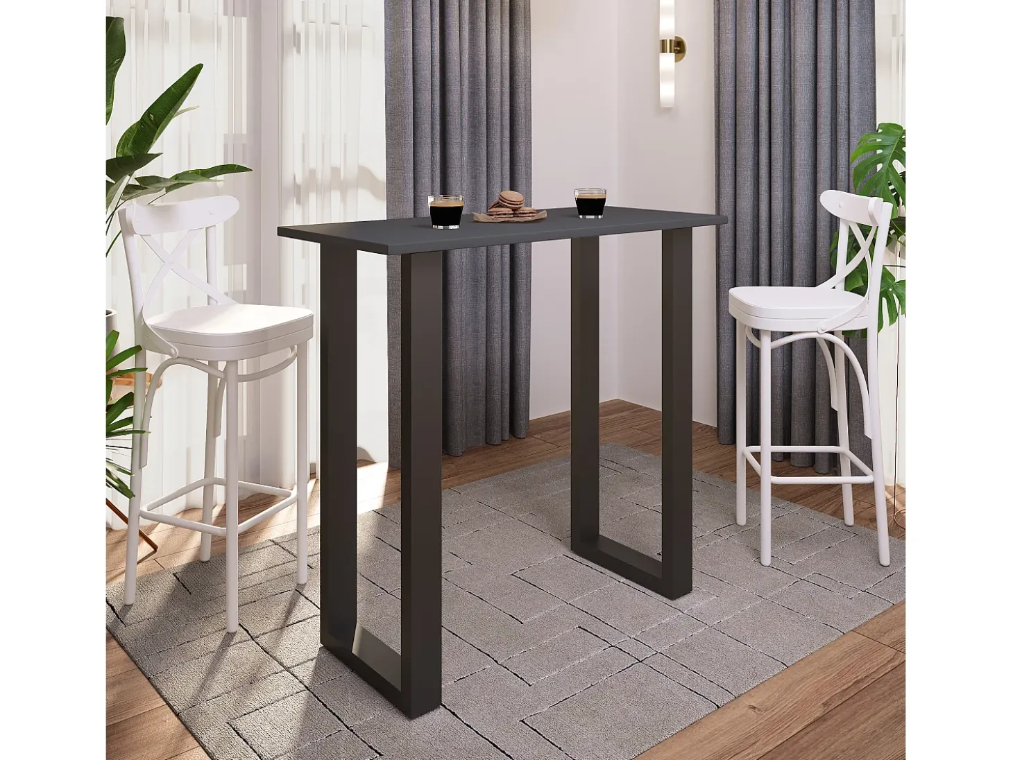 Barbacoa Xona Negro / Roble Sonoma AL. 102 x AN. 110 x P. 50 cm