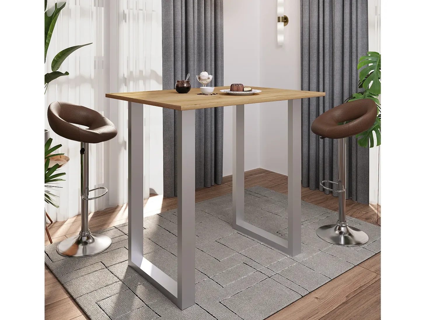 Barbacoa Xona Plata / Antracita AL. 102 x AN. 110 x P. 80 cm