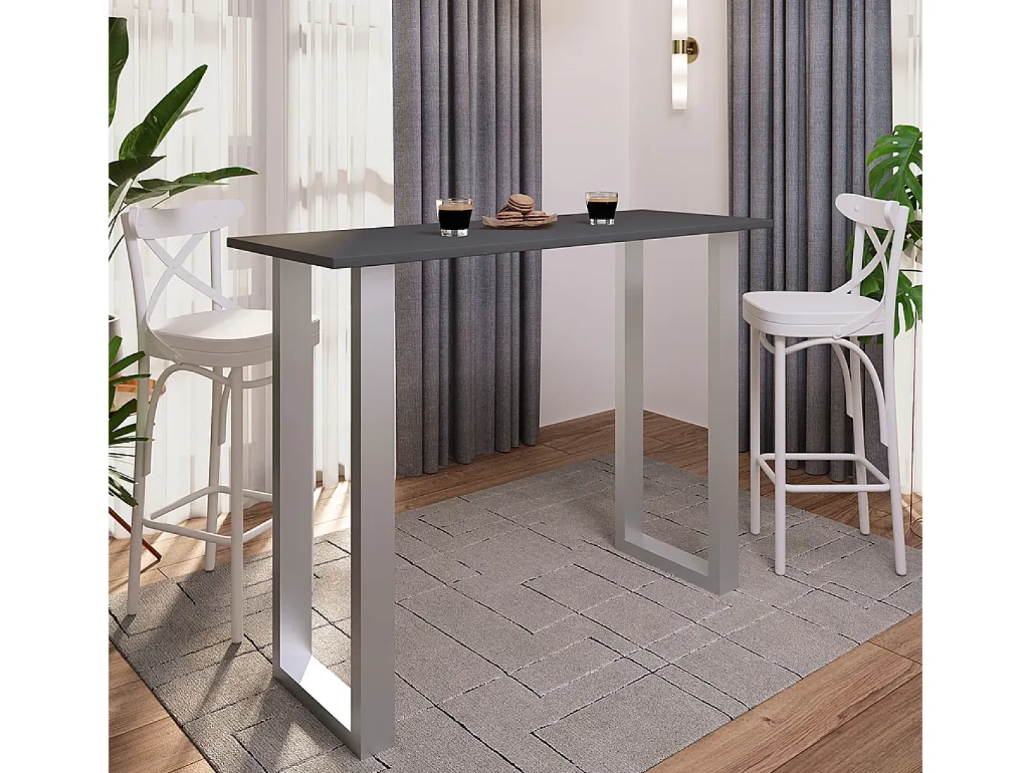 Barbacoa Xona Plata / Roble Sonoma AL. 102 x AN. 140 x P. 50 cm