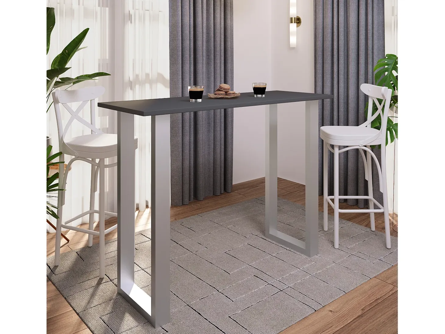 Barbacoa Xona Plata / Roble Sonoma AL. 102 x AN. 140 x P. 50 cm