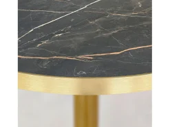 Barra alta redonda Ø 60 cm Roma bistro fuego mármol