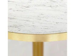 Barra alta redonda Ø 60 cm Rome bistro mármol veteado