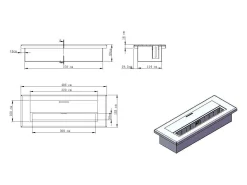 Base - Vela de mesa de bioetanol en acero cromado
