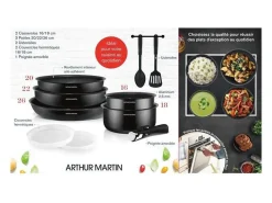 Batería de cocina de 10 piezas - Aluminio - Negro