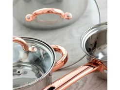 Batería de cocina Vanity Quid 7 piezas inox/bronce Ø14/Ø16/Ø20/Ø24 cm