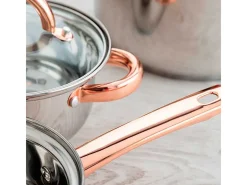Batería de cocina Vanity Quid 7 piezas inox/bronce Ø14/Ø16/Ø20/Ø24 cm