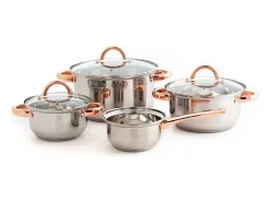 Batería de cocina Vanity Quid 7 piezas inox/bronce Ø14/Ø16/Ø20/Ø24 cm