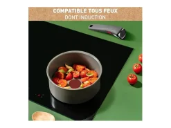 Batería TEFA 3 piezas, Inducción, Revestimiento cerámico antiadherente