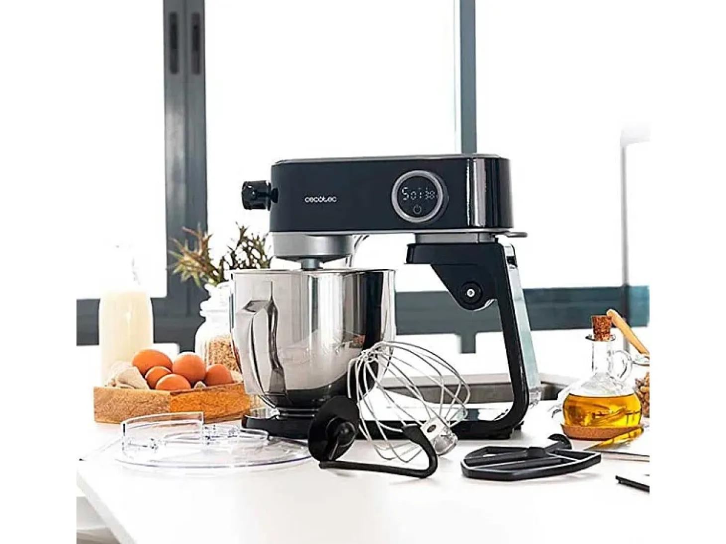 Batidora amasadora Cecotec Twist&Fusion 4000 Luxury Black 800W 5,2L negro