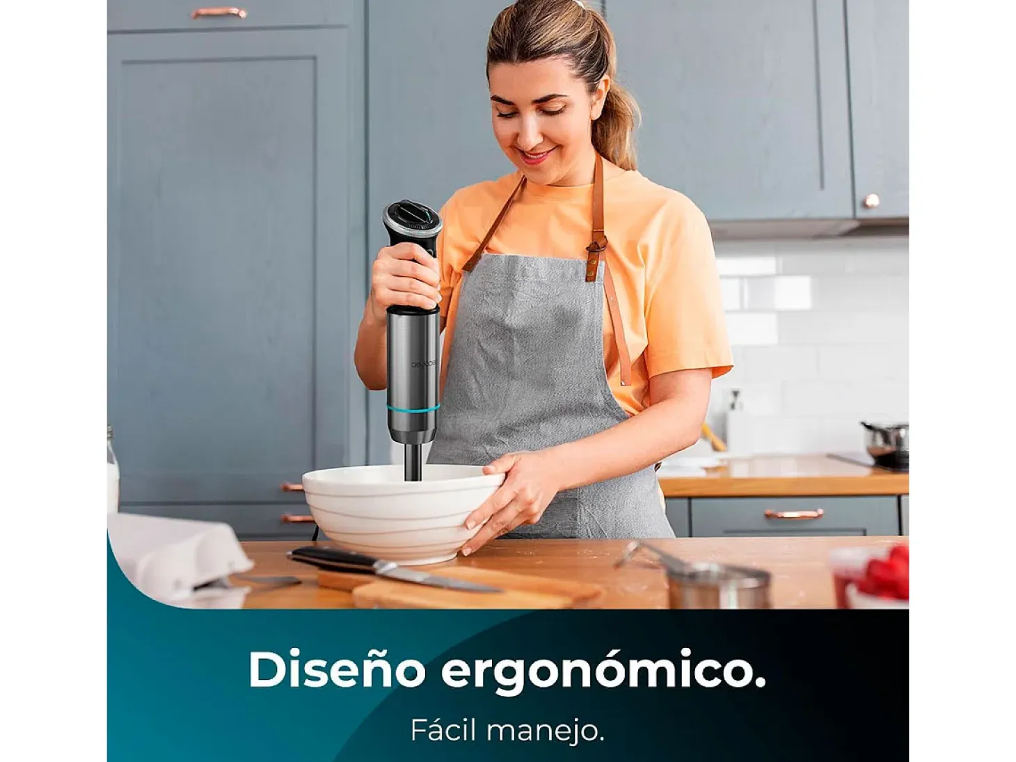 Batidora de mano Cecotec Power Neutron 1100MAX 1100W con vaso medidor inox