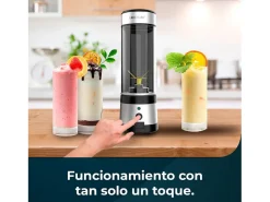 Batidora de vaso portátil Cecotec WanderlustMix USB 126W 4 cuchillas titanio negro