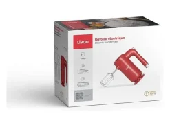 Batidora eléctrica DOP243R - 250 W - 5 velocidades - Roja