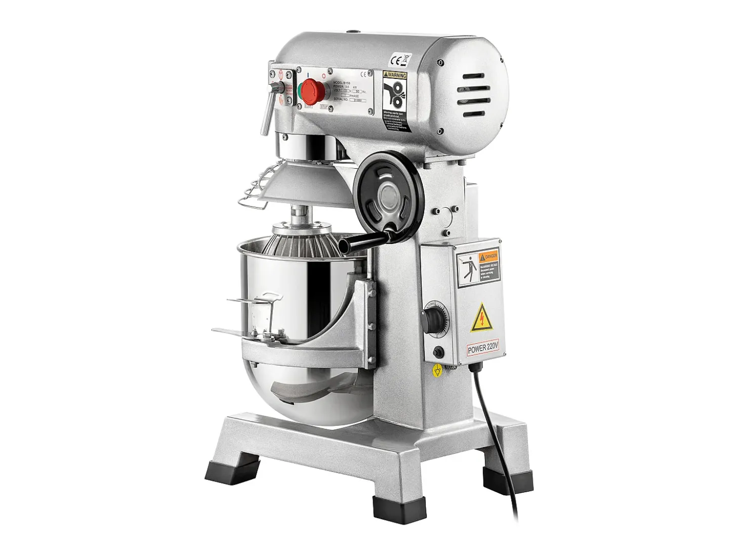 Batidora SucceBuy, Batidor de Pie Comercial, 14 L, 500 W, Batidor Eléctrico Comercial, con 3 Velocidades Ajustables