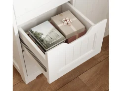 Bealife Meuble - Armario de Cocina con 4 Cajones, 1 Puerta de Armario y Estante Ajustable para Cubiertos