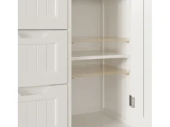 Bealife Meuble - Armario de Cocina con 4 Cajones, 1 Puerta de Armario y Estante Ajustable para Cubiertos
