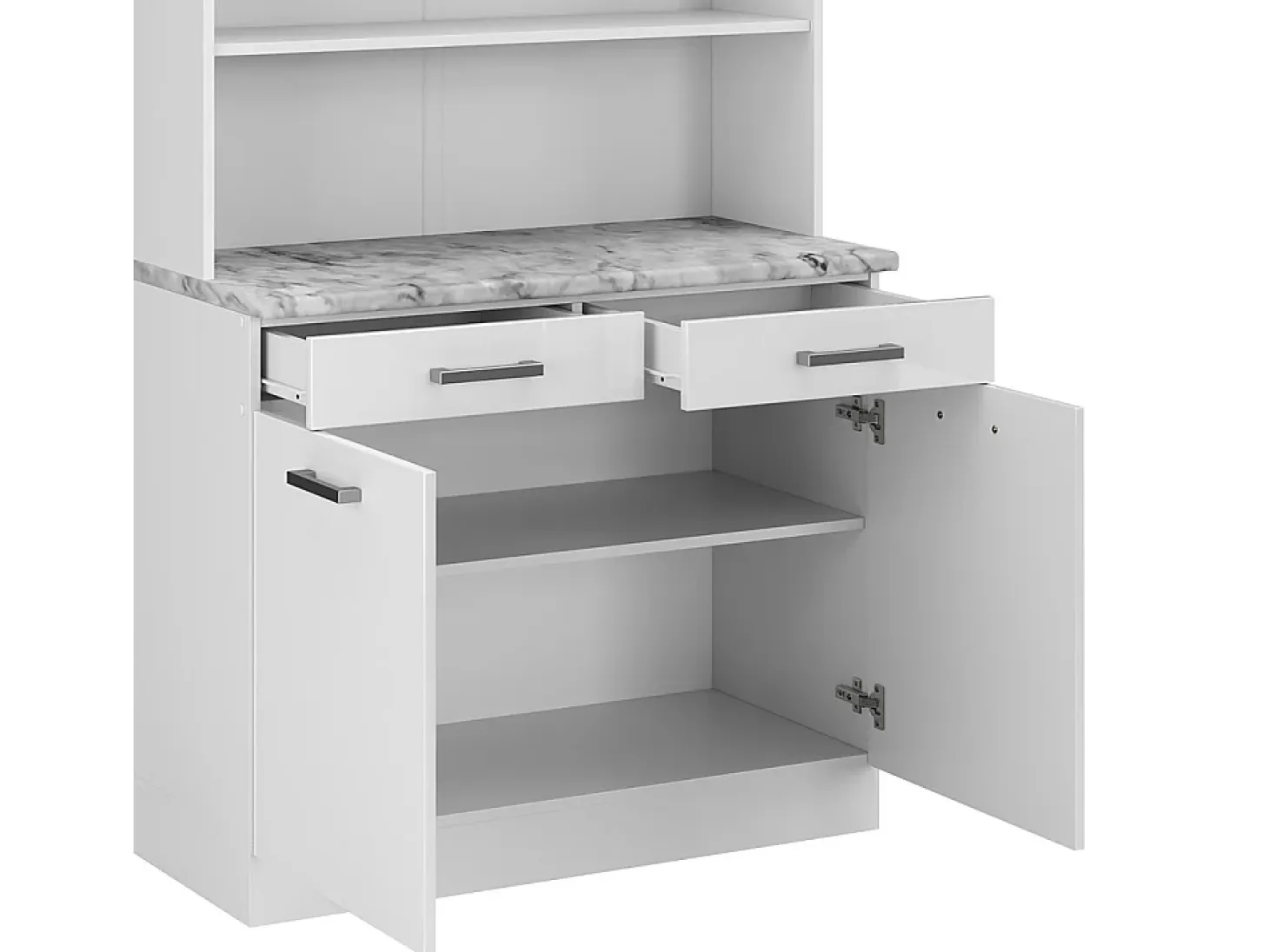 Bloque de cocina blanco alto brillo 100x60x81.6 r-line