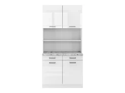 Bloque de cocina blanco alto brillo 100x60x81.6 r-line