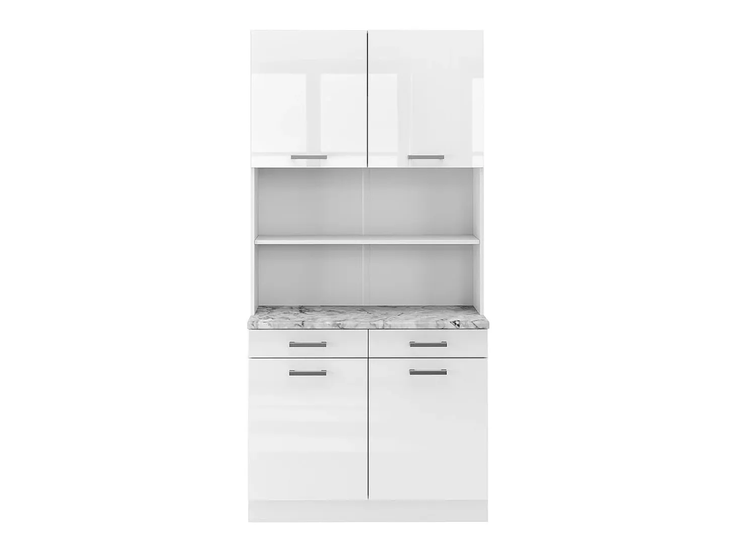 Bloque de cocina blanco alto brillo 100x60x81.6 r-line