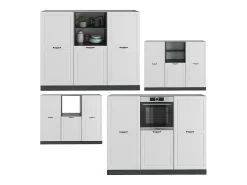 Bloque de cocina casa de campo blanca/antracita 180x46x81.6 r-line