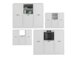 Bloque de cocina casa de campo blanca/blanca 180x46x81.6 r-line