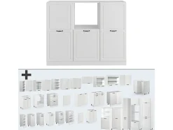 Bloque de cocina casa de campo blanca/blanca 180x46x81.6 r-line