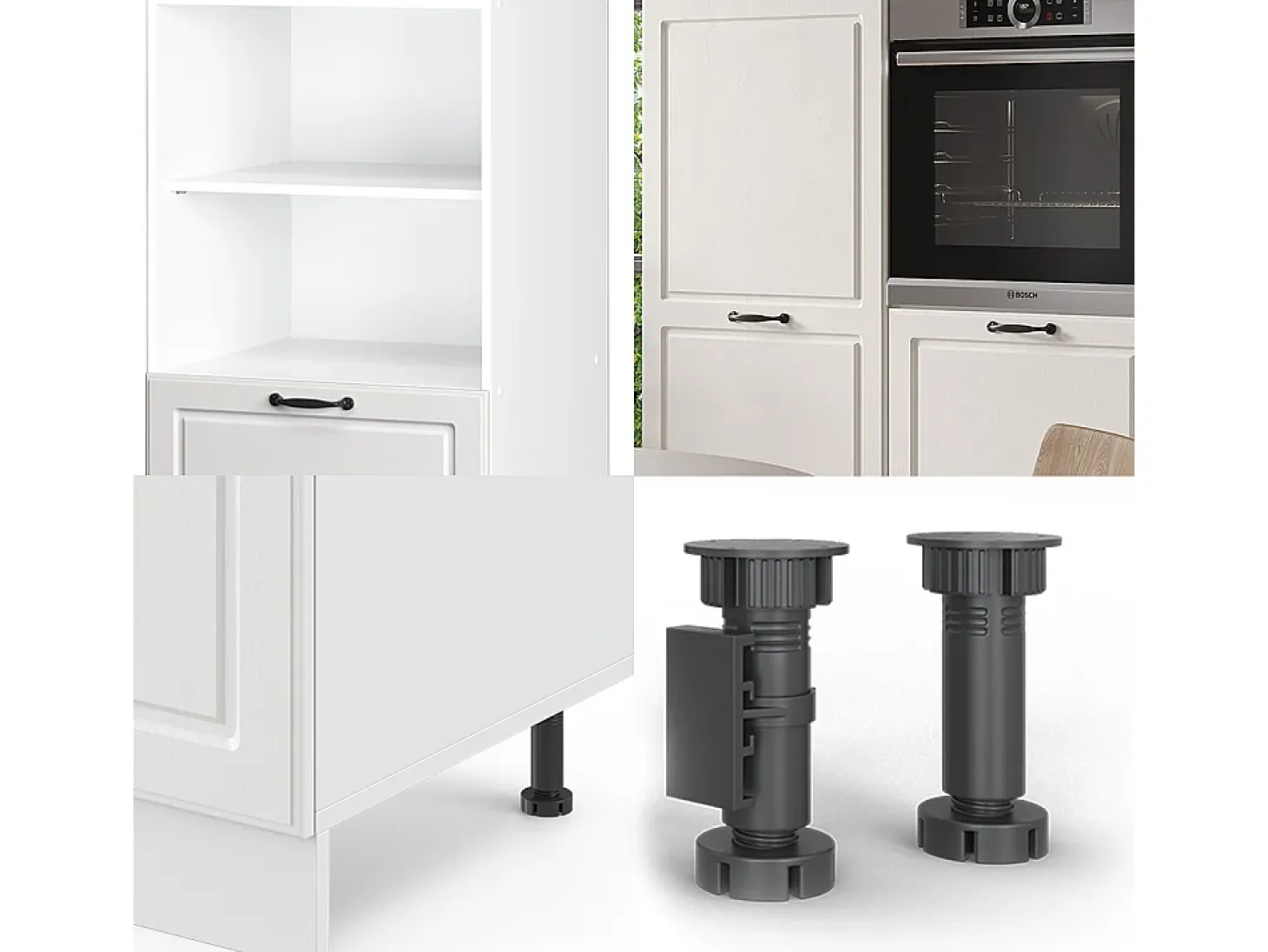 Bloque de cocina casa de campo blanca/blanca 180x46x81.6 r-line