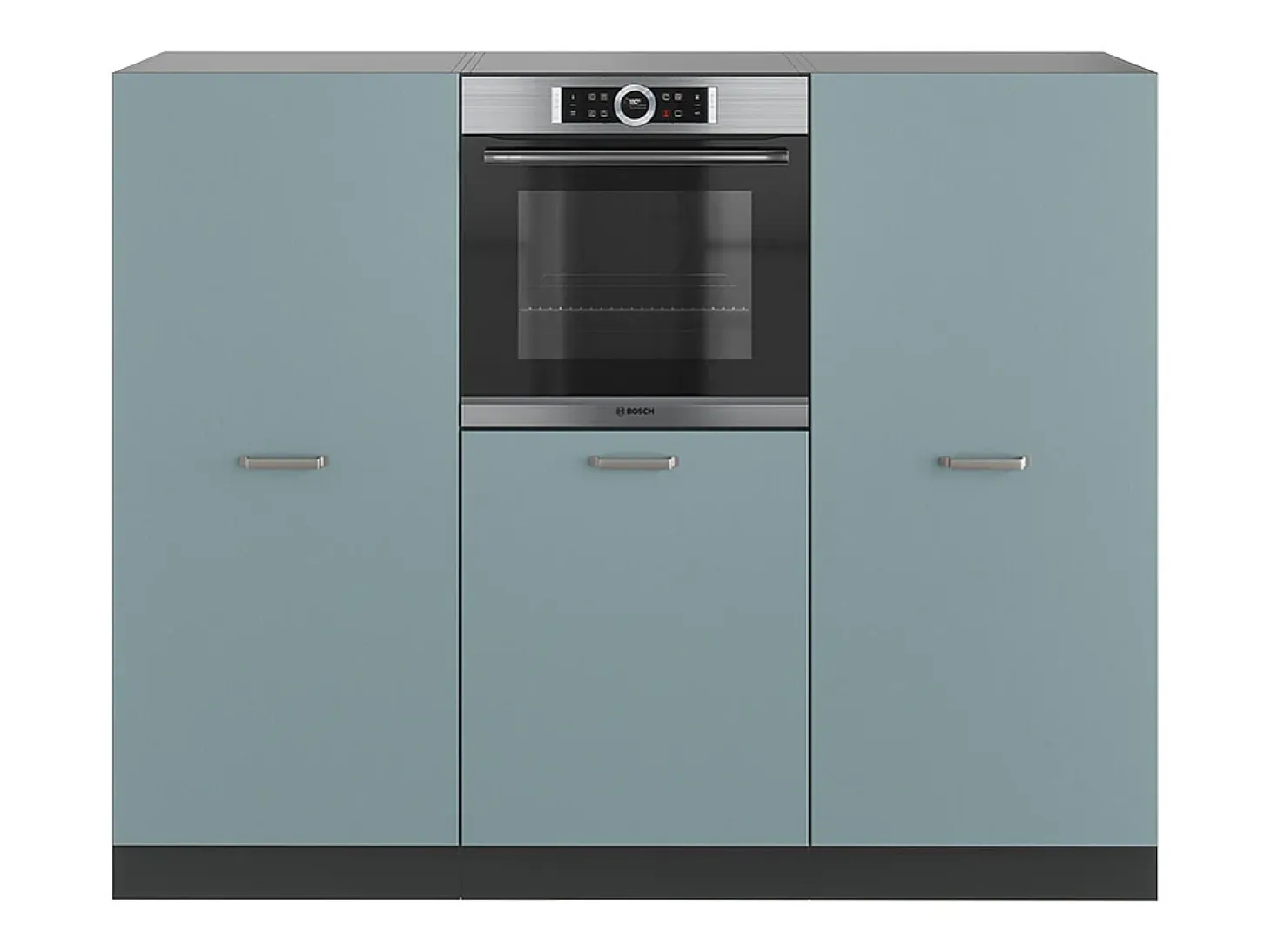 Bloque de cocina gris azulado/antracita 180x46x81.6 r-line