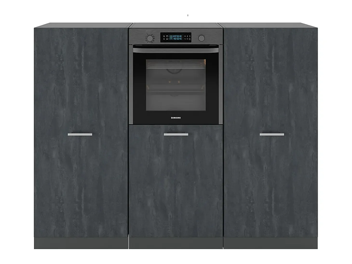 Bloque de cocina hormigón negro/antracita 180x46x81.6 r-line