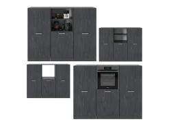 Bloque de cocina hormigón negro/antracita 180x46x81.6 r-line