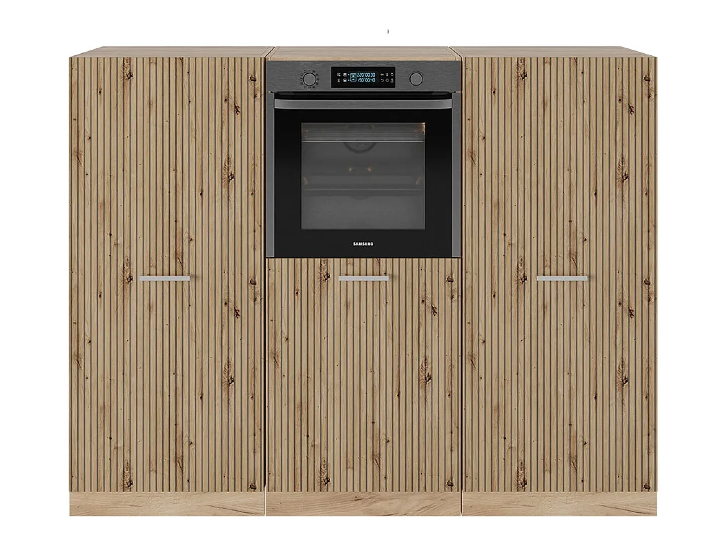 Bloque de cocina roble artesanal/roble dorado 180x46x81.6 r-line