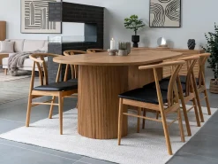 BOAVISTA ovale eettafel 210 cm - Natuurlijke stijl-Color ribete verde crudo