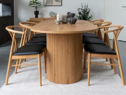 BOAVISTA ovale eettafel 210 cm - Natuurlijke stijl-Color ribete verde crudo