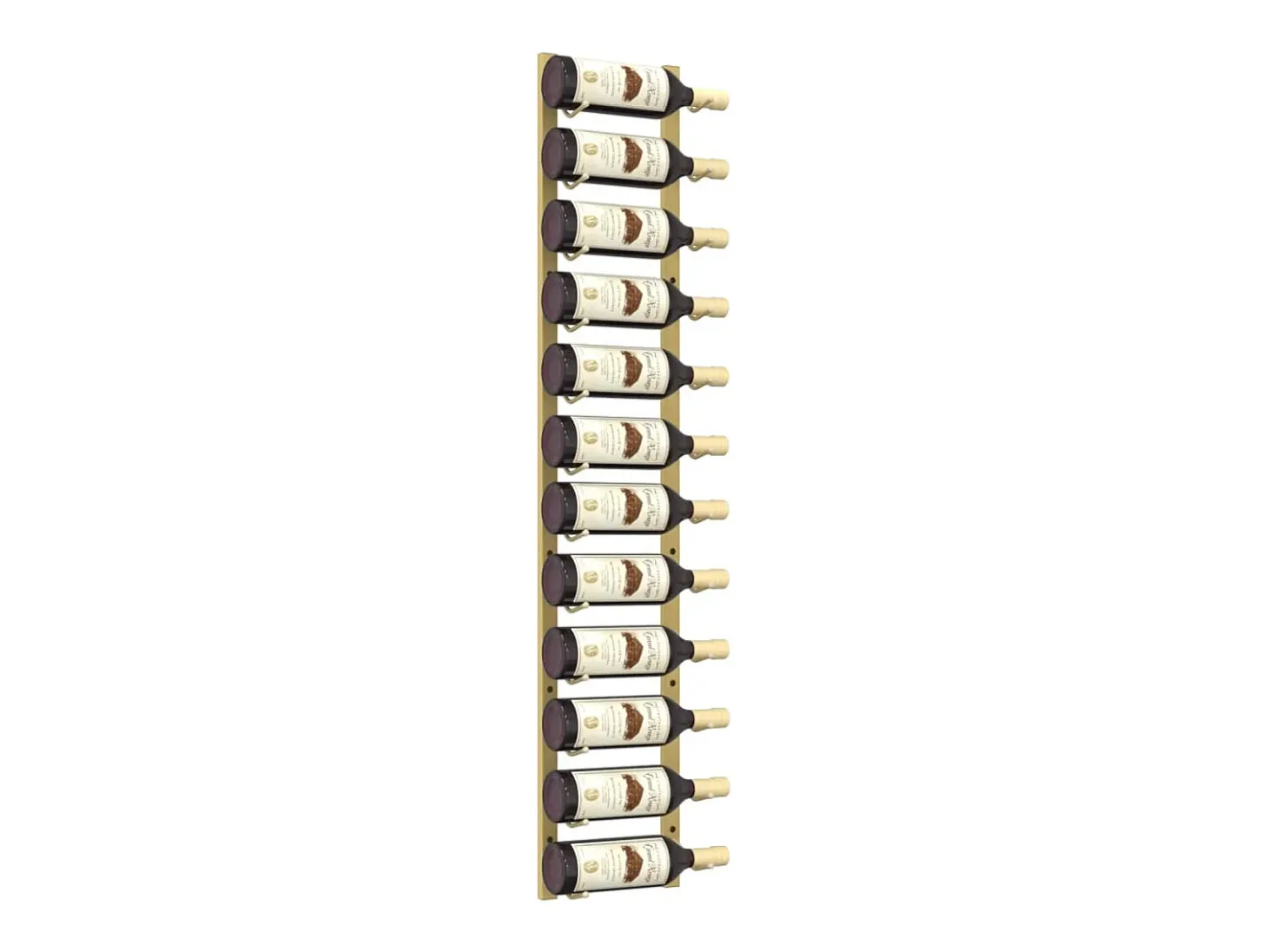 Botellero de pared para 12 botellas hierro dorado ES685609
