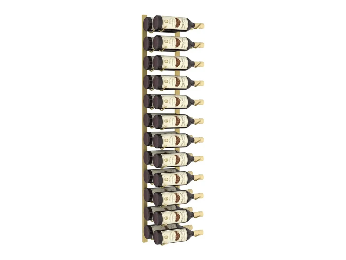 Botellero de pared para 24 botellas hierro dorado ES820790